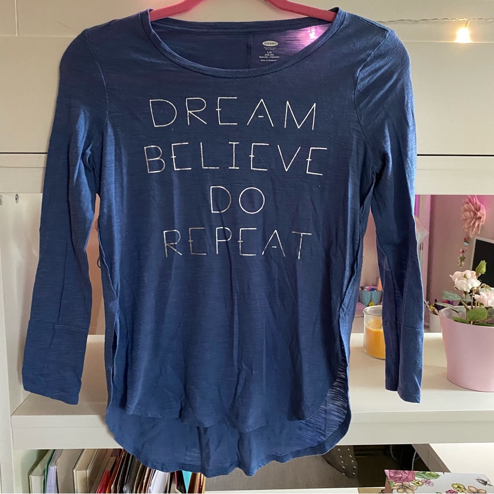 🌸3/$30🌸 Old Navy Girls’ Dream, Believe, Do, Repeat Long Sleeve Tee Shirt